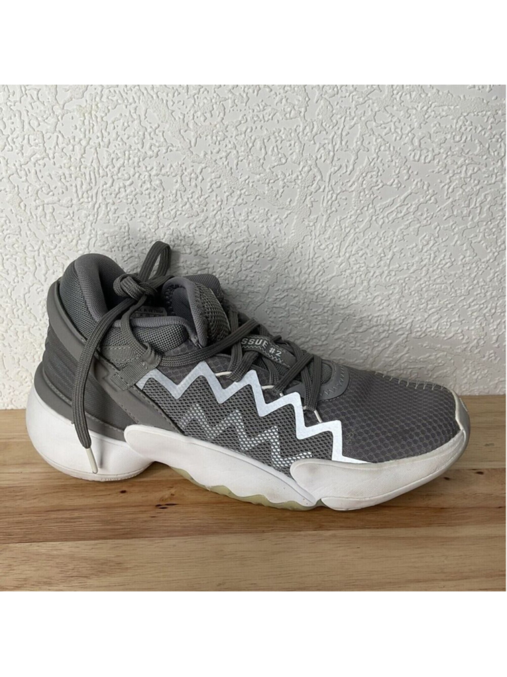 Adidas D.O.N. ISSUE 2 FW8515 Men's Gray/White Basketball Shoes Sneakers Size 7